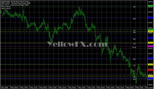 Pivot Lines Timezone Indicator